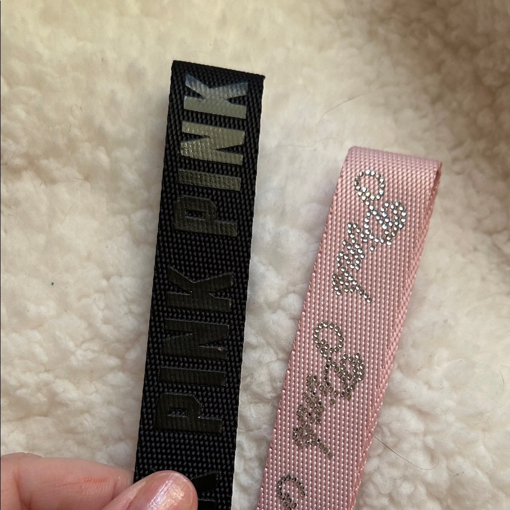 PINK Victoria's Secret Black and Pink Key Holders - Picture 2 of 3